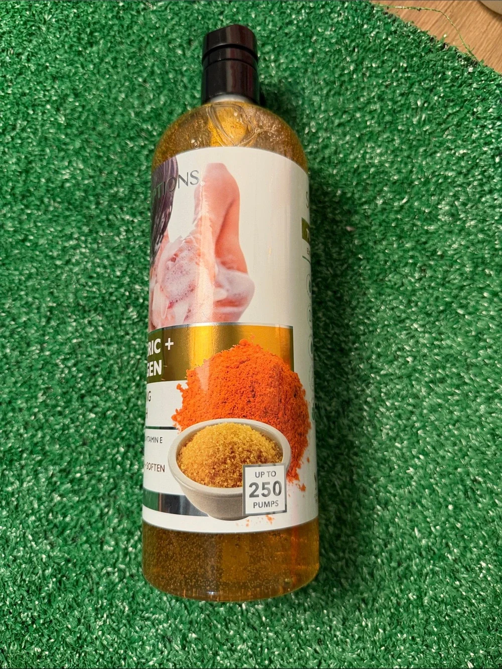 SpaScriptions Turmeric + Collagen Exfoliating Body Wash - Orange/Brown
